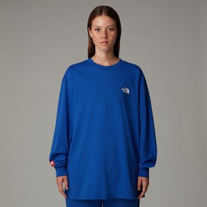 The North Face AXYS Long-Sleeve T-shirt Dam Blå | NF0A32M9D