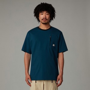 The North Face Heritage Pocket T-shirt Herr Marinblå | NF0A37S1U