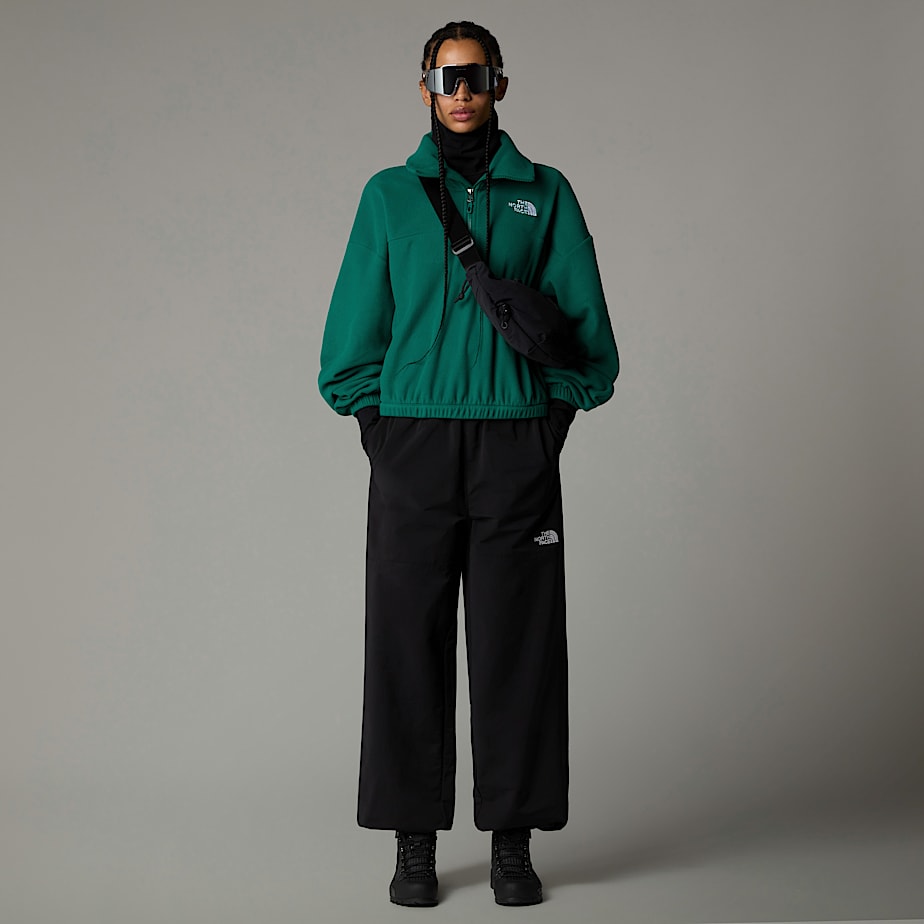 The North Face 100 Glacier 1/2 Zip Fleece Pullover Dam Gröna | NF0A13N3Q