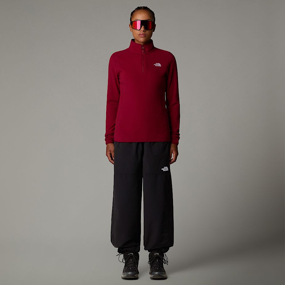The North Face 100 Glacier 1/4 Zip Fleece Pullover Dam Röda | NF0A46Y6S