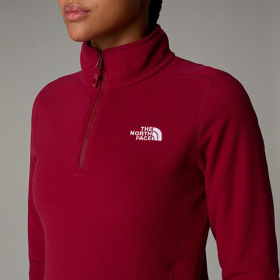The North Face 100 Glacier 1/4 Zip Fleece Pullover Dam Röda | NF0A46Y6S