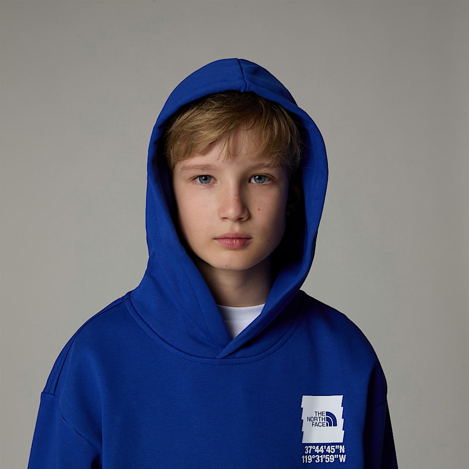 The North Face Coordinates Oversized Graphic Hoodie Barn Blå | NF0A34Y8I