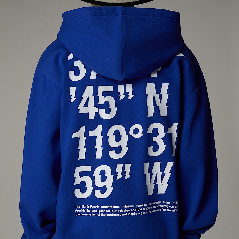 The North Face Coordinates Oversized Graphic Hoodie Barn Blå | NF0A34Y8I