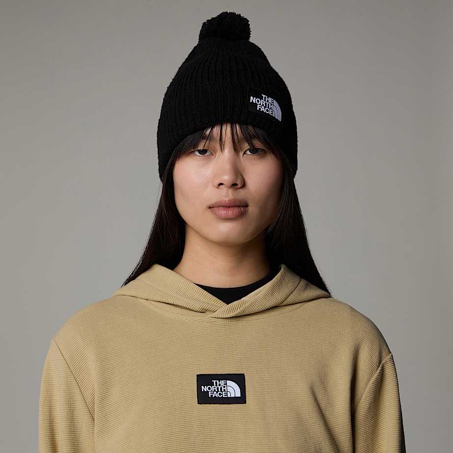 The North Face Logo Box Pom Mössa Dam Svarta | NF0A61C3D
