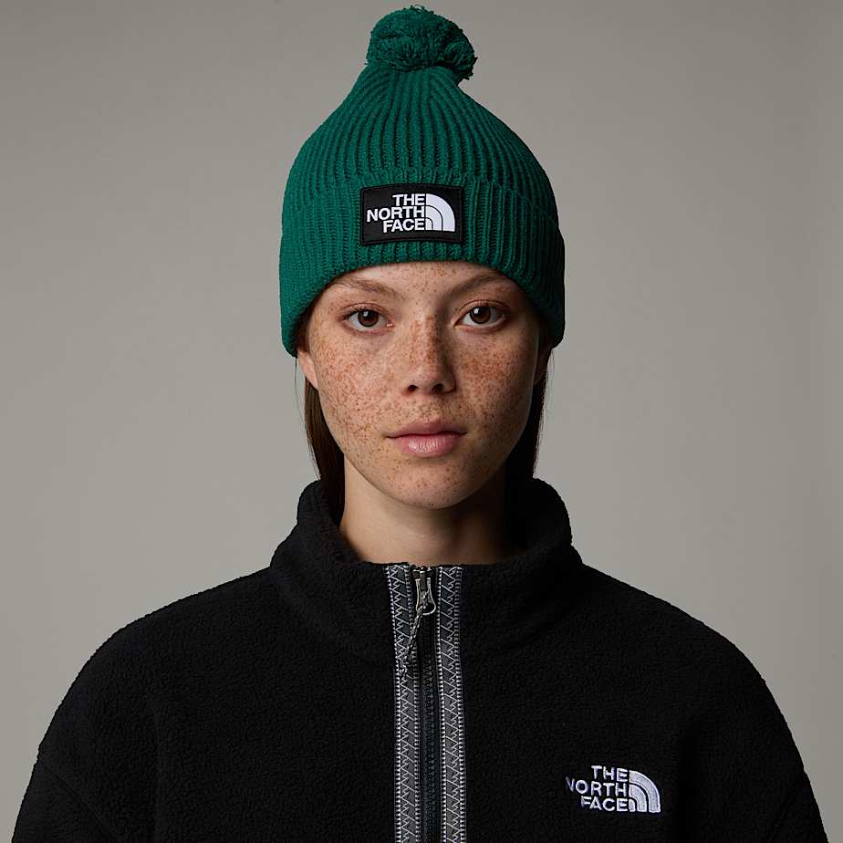 The North Face Logo Box Pom Mössa Herr Gröna | NF0A61F3H