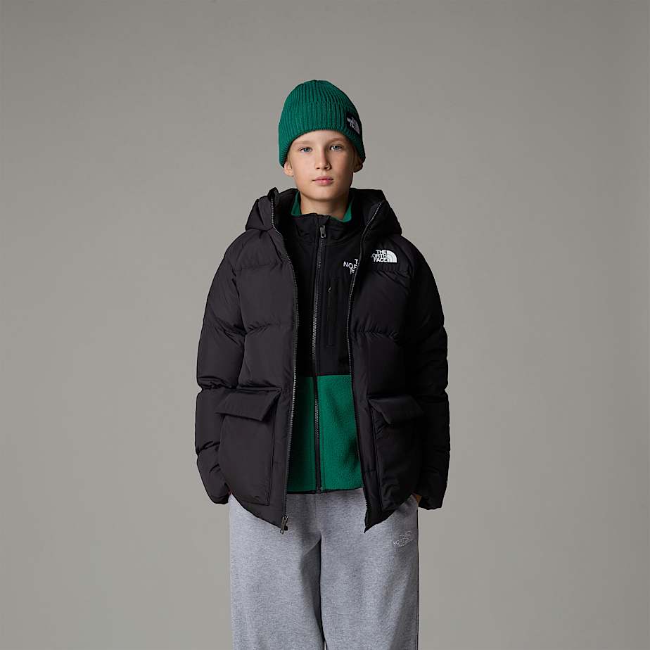 The North Face North Down Fleece-Lined Short Parka Barn Svarta | NF0A72O1J