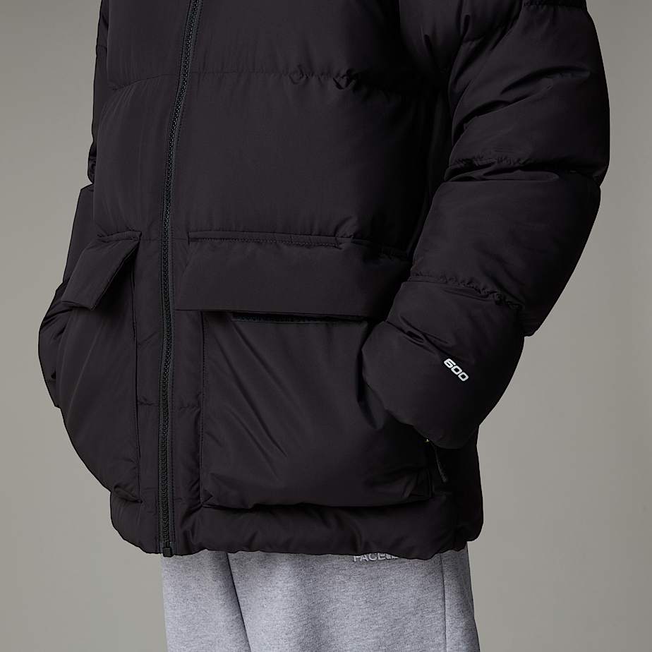 The North Face North Down Fleece-Lined Short Parka Barn Svarta | NF0A72O1J