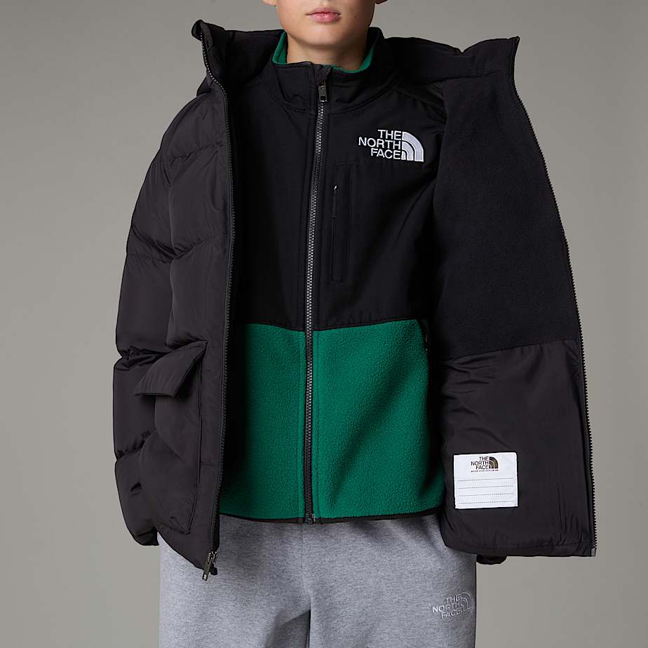 The North Face North Down Fleece-Lined Short Parka Barn Svarta | NF0A72O1J