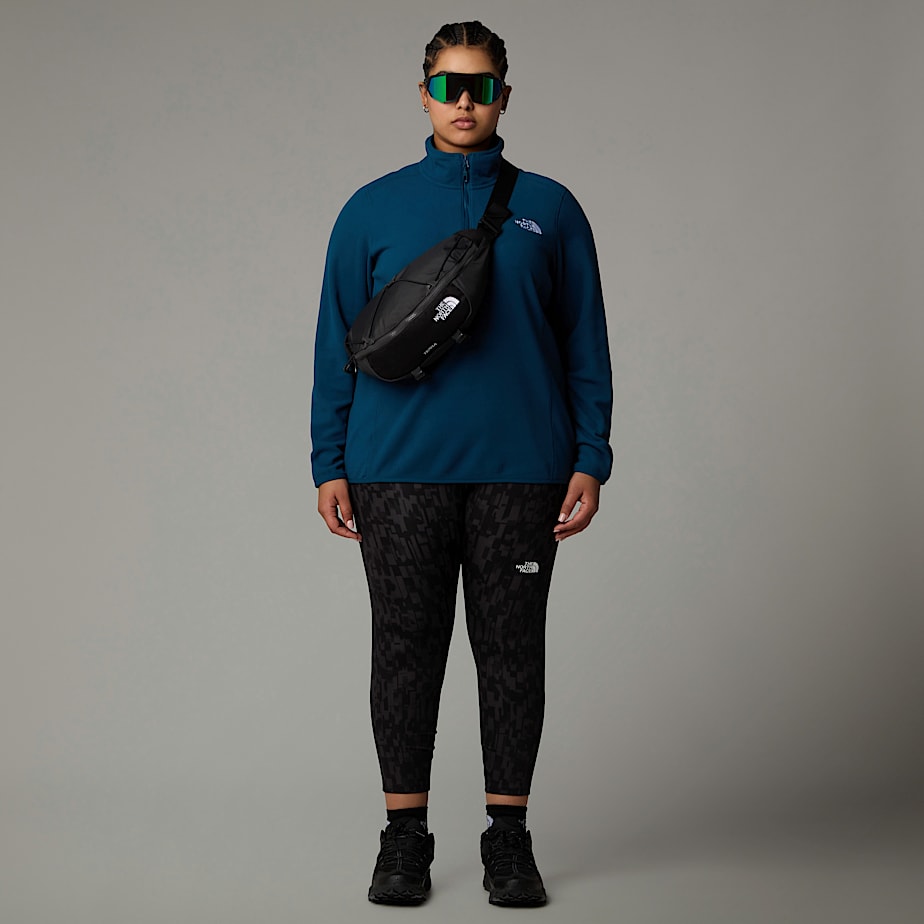 The North Face Plus Size 100 Glacier 1/4 Zip Fleece Pullover Dam Marinblå | NF0A26S1C