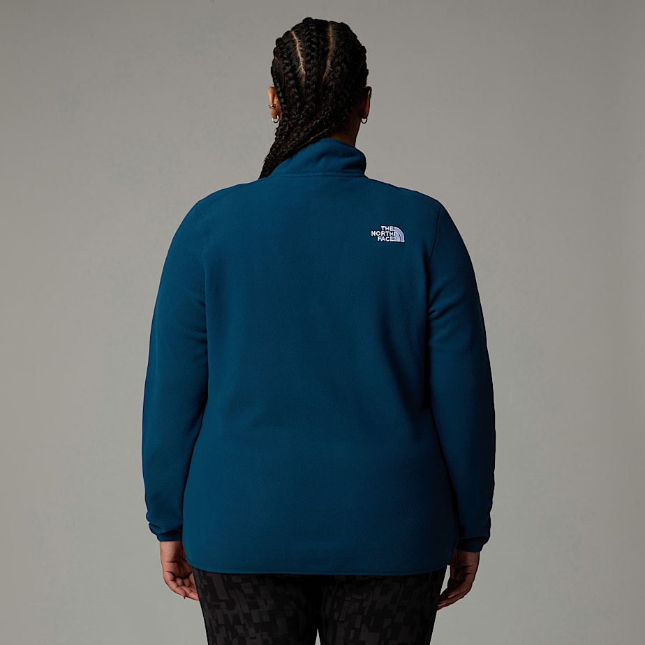 The North Face Plus Size 100 Glacier 1/4 Zip Fleece Pullover Dam Marinblå | NF0A26S1C