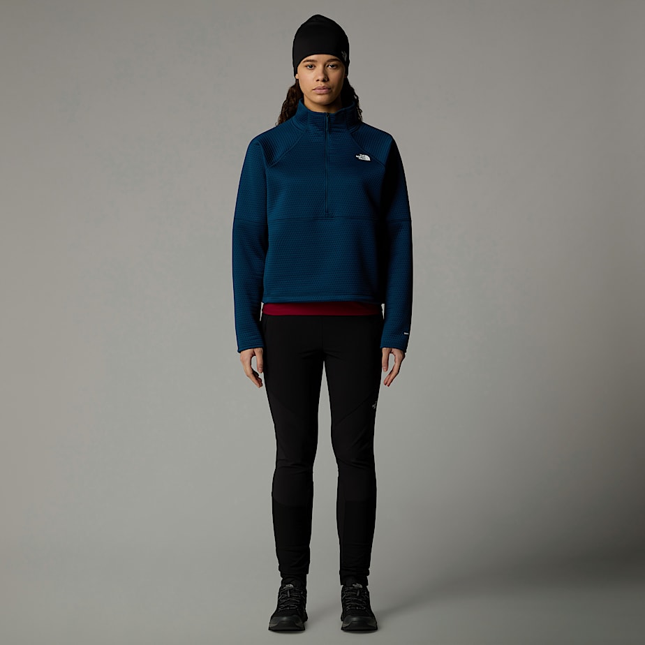 The North Face Vertical Thermal 1/4 Zip Fleece Pullover Dam Marinblå | NF0A10Y6D